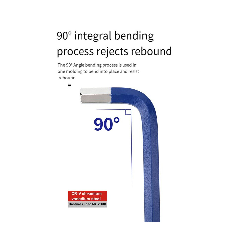 9Pcs Hex Key Set L Wrench Kit Long Arm Hex Key Set 1.5Mm To 10Mm Hexagon Spanner Hand Tools For Bicycle Repair 6031048173702