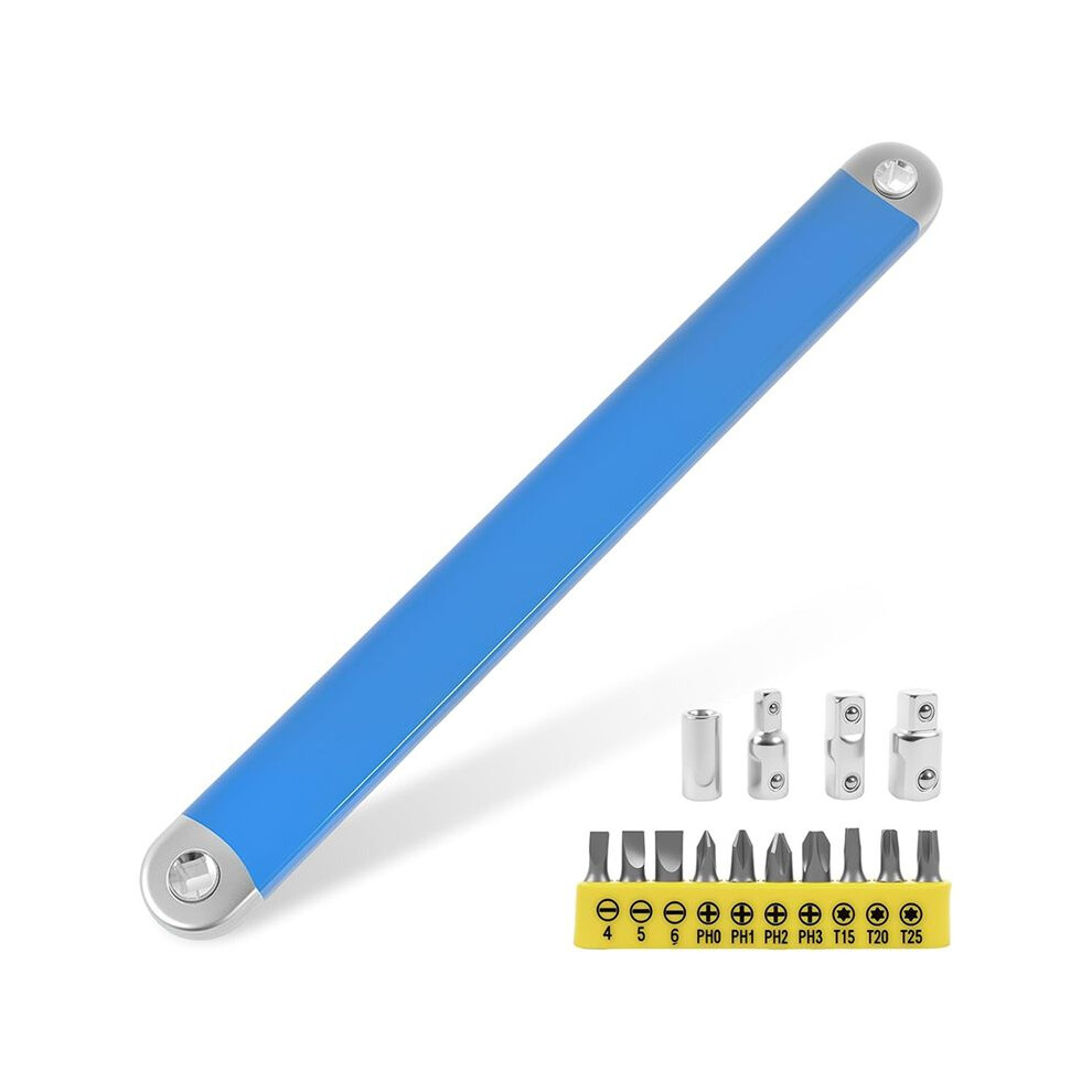 Offset Extension Wrench, 15 Inch Tight Reach Extension Wrench Set, Universal Zero Degree Ratchet Tool For Tight Space 4713178266203
