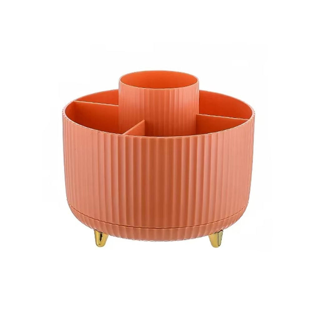 Rotating Makeup Brush Holder Desktop Cosmetic Organizer Rotating Desktop Storage Box Portable Lipstick Eyeliner Holder