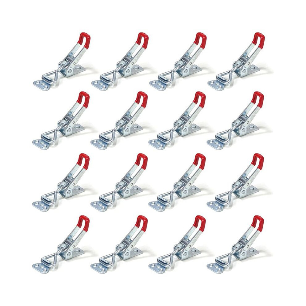 20332-P2 Pull Action Toggle Clamp 4001 - 220 Lb Holding Capacity With Red Vinyl Handle Grip, 16 Pack 6031866400455