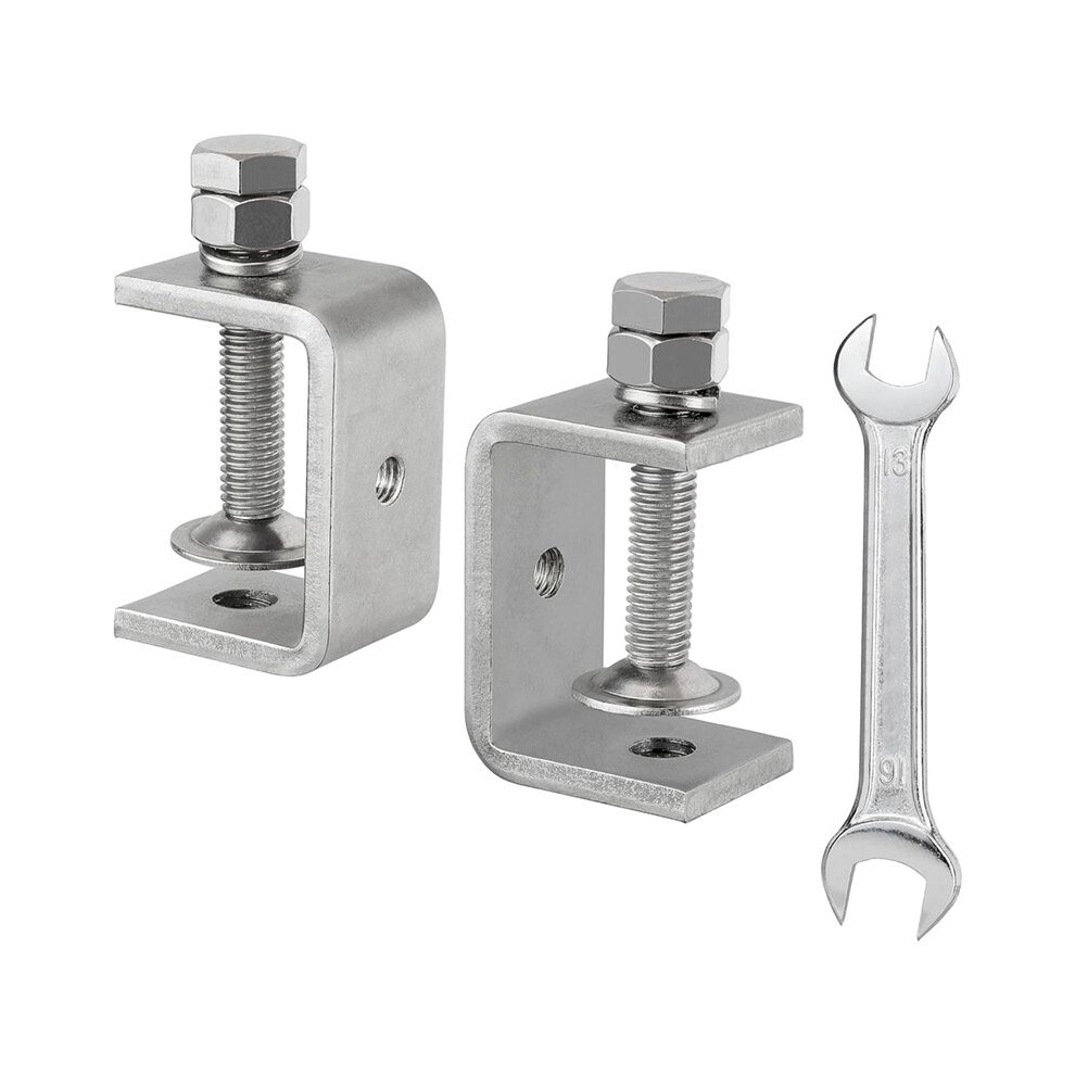 2Pcs 304 Stainless Steel C Clamp,Tiger Clamp Woodworking Clamp Heavy Duty C Clamps For Woodworking, Welding-45Mm 6033968562017