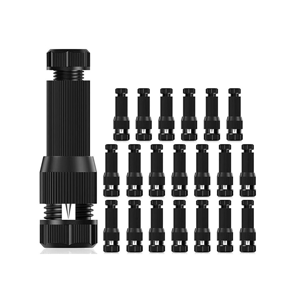 20 Pcs Low Voltage Wire Tap Connectors Waterproof 12-20 Gauge For Path Lights, Spotlights, Flood Lights, Ground Lights 6033970367907