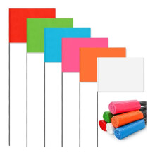 120Pack 6 Color Marking Flags, 15 X 4 X 5 Inch  Flags for Lawn, Landscape Flgs, Irrigation Flags, Lawn Flags