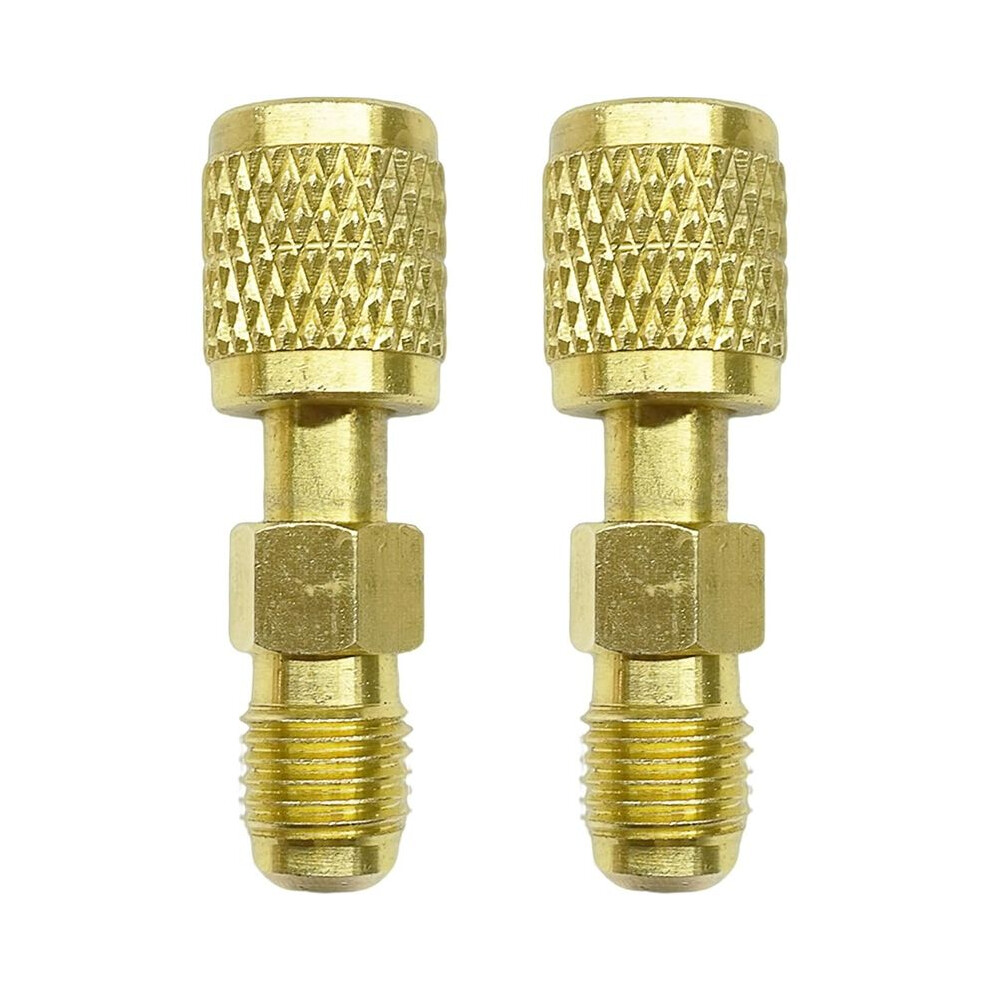 2Pcs R32 R454b Refrigerant Brass Adapter, 1/4Inch Female To 1/4Inch Male Reverse Thread, Quick Connect Fittings 6032556396478