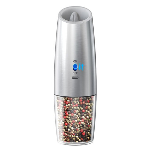 1PC Sensing Electric Salt and Pepper Grinder Set Adjustable Spice Mills for Kitchen Automatic Cordless Gadget
