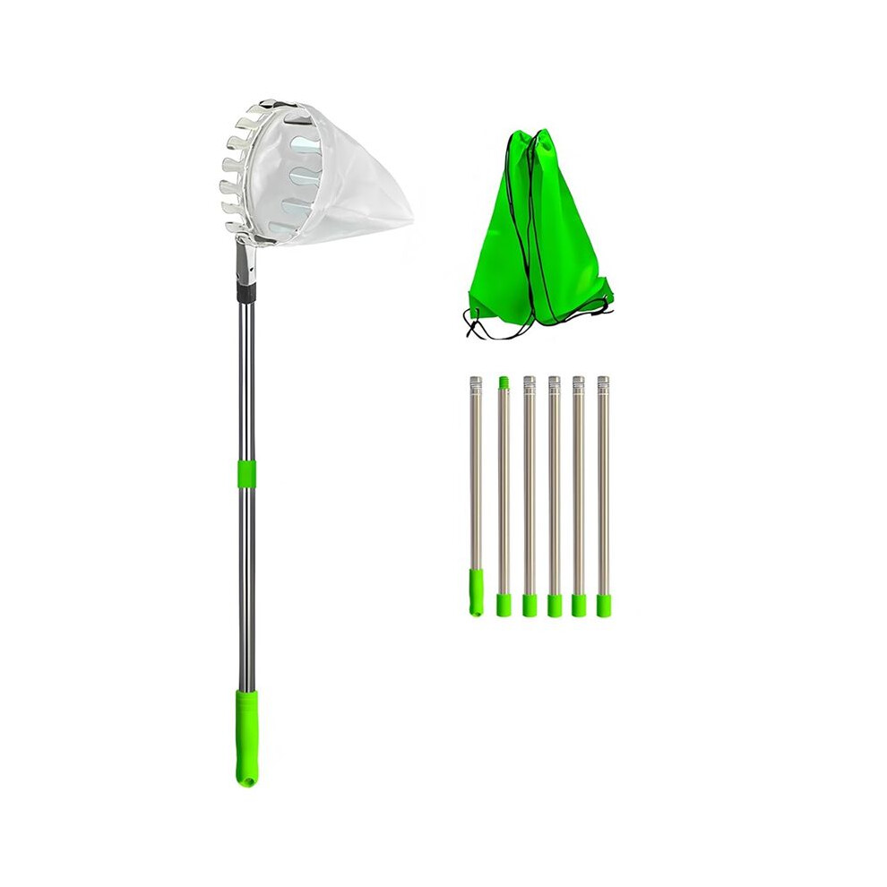 Fruit Picker Pole With Storage Bag Stainless Steel Fruit Picker 4M Telescopic High Tree Orchard Garden Picking Tools 4713241322881