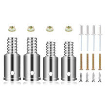 Universal-Gewindespitzen-Ersatz, Ultra-Gewindespitzen-Reparaturset für 0,8 Zoll/1 Zoll Holz- oder Metallstangen für Mopp, Besen, 4er-Set