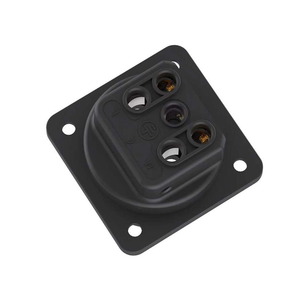 Es3r Pure Copper Power Outlet Eu Schuko Socket Rhodium Plated Ac 250V 16A 2Pin Iec Inlet Schuko Chassis Socket Eu Plug 6031443148299