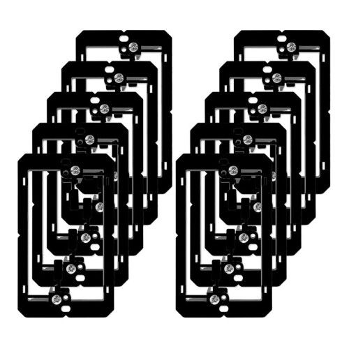 Low Voltage Box Single Gang Wall Plate 10 Pack, Flush Low Voltage Mounting Bracket for Network, , Coaxial, Speaker