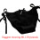 Breathable Triangular Cut Women Panties Adjustable Ribbon-Black 3