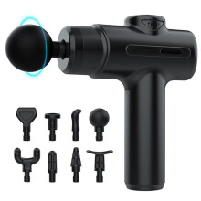 Electric Massage Gun Deep Tissue Facial Massgaer 8 Heads Arms Back Leg Muscle Relaxing for Arm Sport Fitness