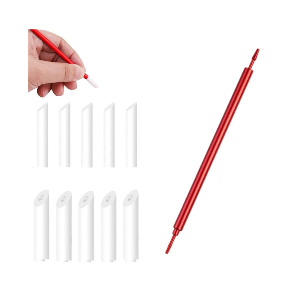 1Pcs Metal Model Wiping Sticks Sturdy Seepage Oldening Wiper Pen Wiping Stick Tool With 10 Heads For Model 4714239761323
