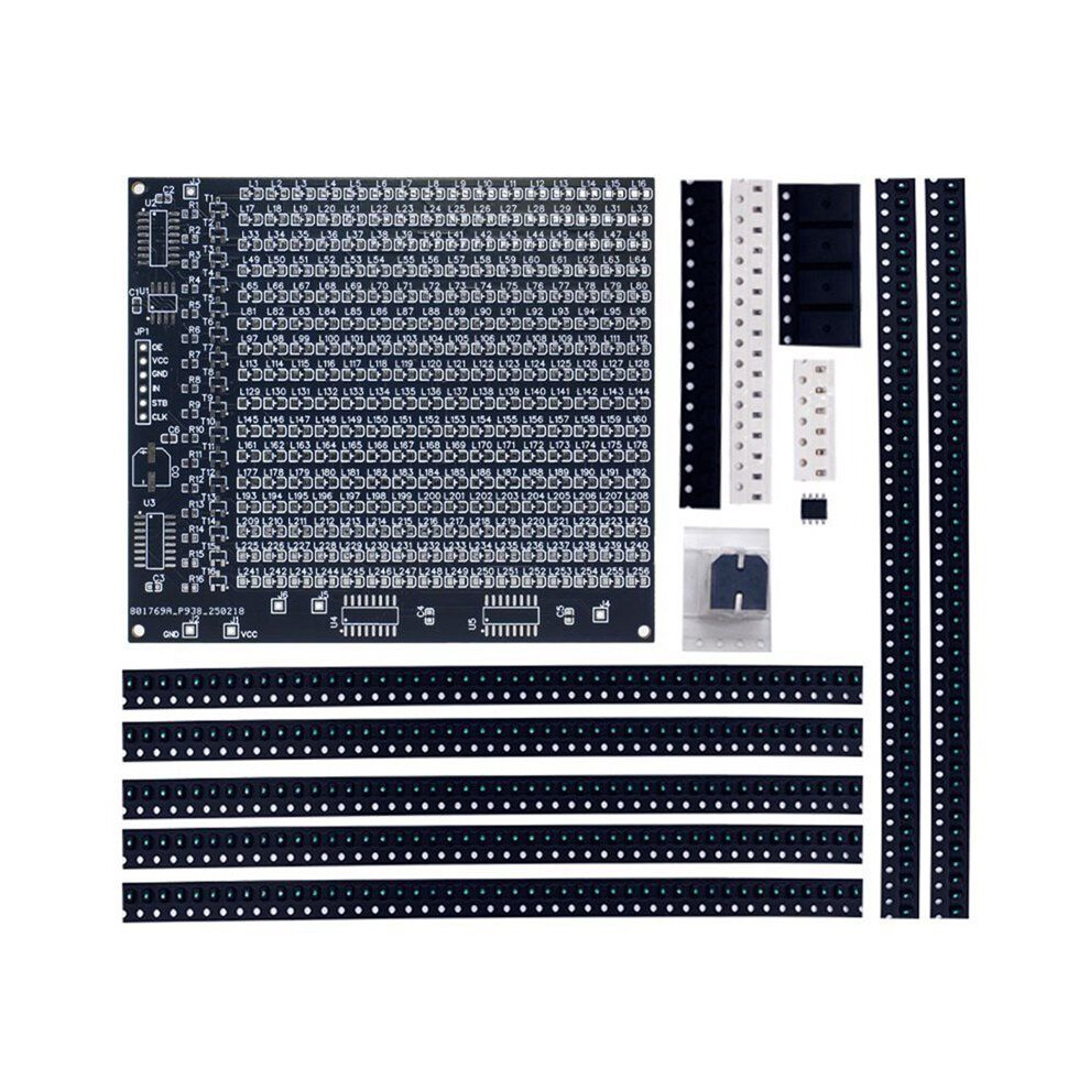 Diy Electronic Kit 256 Led Dot Matrix Advertising Screen Kit Light-Emitting Diode Smd Soldering Component Training Kit 6032794214282