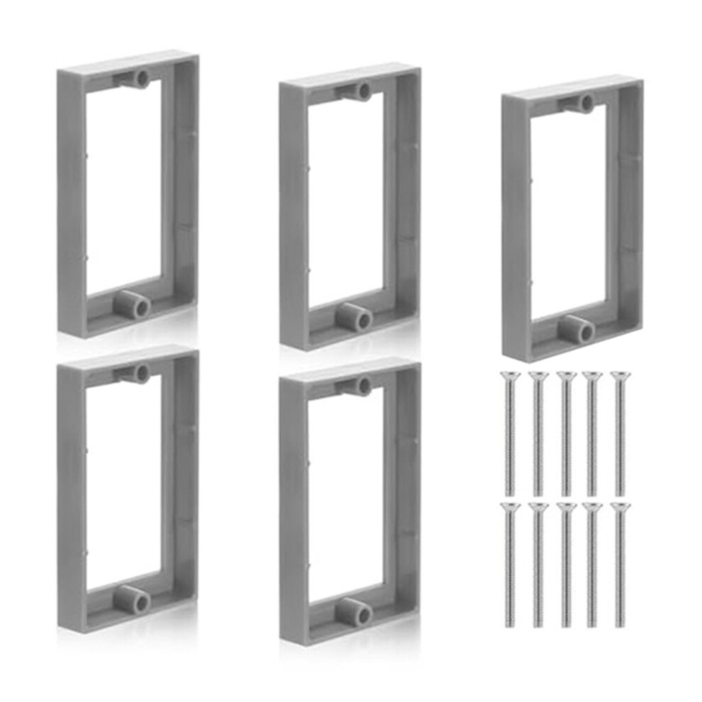 5Pcs 1/2Inch Single Gang Receptacle Outlet Box Extenders, Electric Outlet Extender Box With 10Screws Receptacle Extender 6033970381859