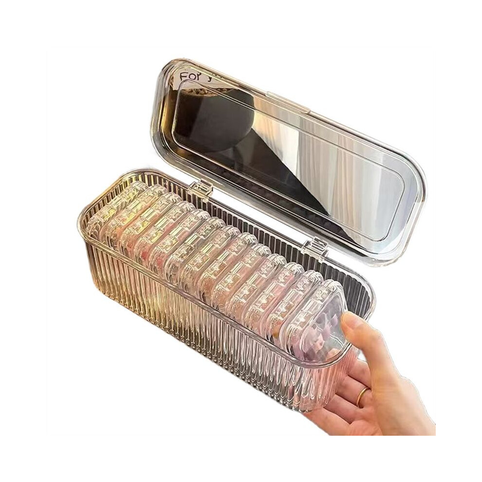 Tlily Transparent Acrylic Nails Storage Box Dust-Proof Travel Organizer For Salon False Nails Packaging And Display