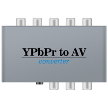 Ypbpr Converter,Ypbpr to AV,YPbPr to AV Adapter Supports 1080P/720P for DVD,PS3,,Blu-Ray Player,to New HD TV EU PLUG