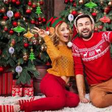 12 Kerstboomversieringen Houtdraaiprojectset, Stervormige Kerstboom Hangende Decoratie Vakantie Houtdraaiset Maken