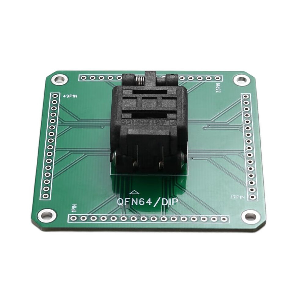64Qn50s19090 Plastronics Programming Adaper Qfn64 To Dip Ic Test And Burn In Socket 0.5Mm Pitch Package Size 9X9mm 4714149359702