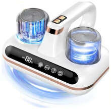 Aspirapolvere Antiacari da Letto 5 In 1 Senza Fili, Luce UVC, Tecnologia A Ultrasuoni, Aspirazione Potente, Basso Rumore, per Polvere e di