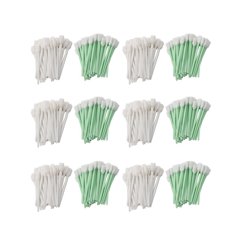 White/Green 600Pcs Cleaning Swabs For Mimaki Mutoh All Large Format Solvent Printer Printhead Sponge Sticks Swabs Buds