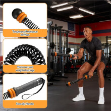 2 Stuks Verstelbare, Verzwaarde, Draadloze Battle Ropes voor HIIT & Cardio, Full-Body Workout, Zwart