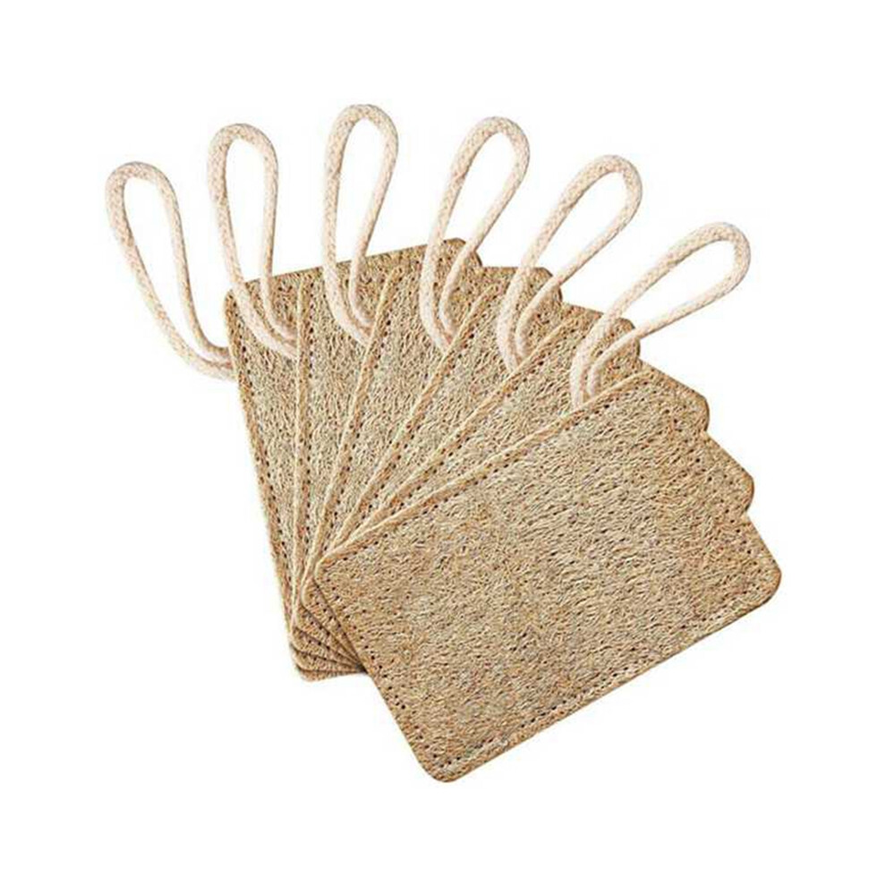 6PCs Natural Loofah Luffa Sponge Dish Cleaning Brush Scrubber Kitchenware Cleaner Dishwashing Loofahs Scrub Pad