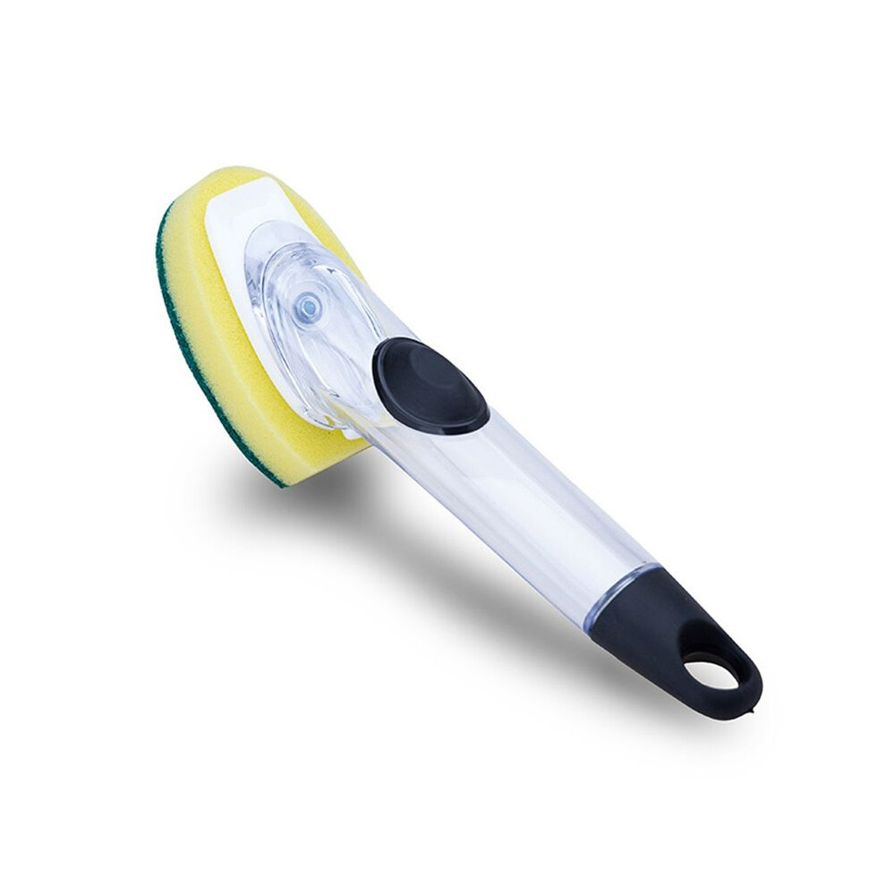 Push-Type Automatic Liquid Filling Brush Lazy Cleaning Brush Sponge  Dish Brush Long-Handled Pot Brush