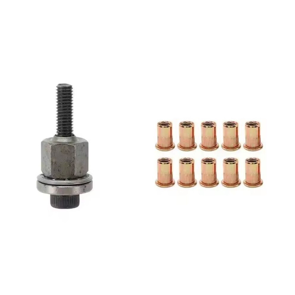 Manual Rivet Screw Riveter Rivet Nut Tool Adapter Metal License Plate Simple Installation 11Pcs M6 4711203494492