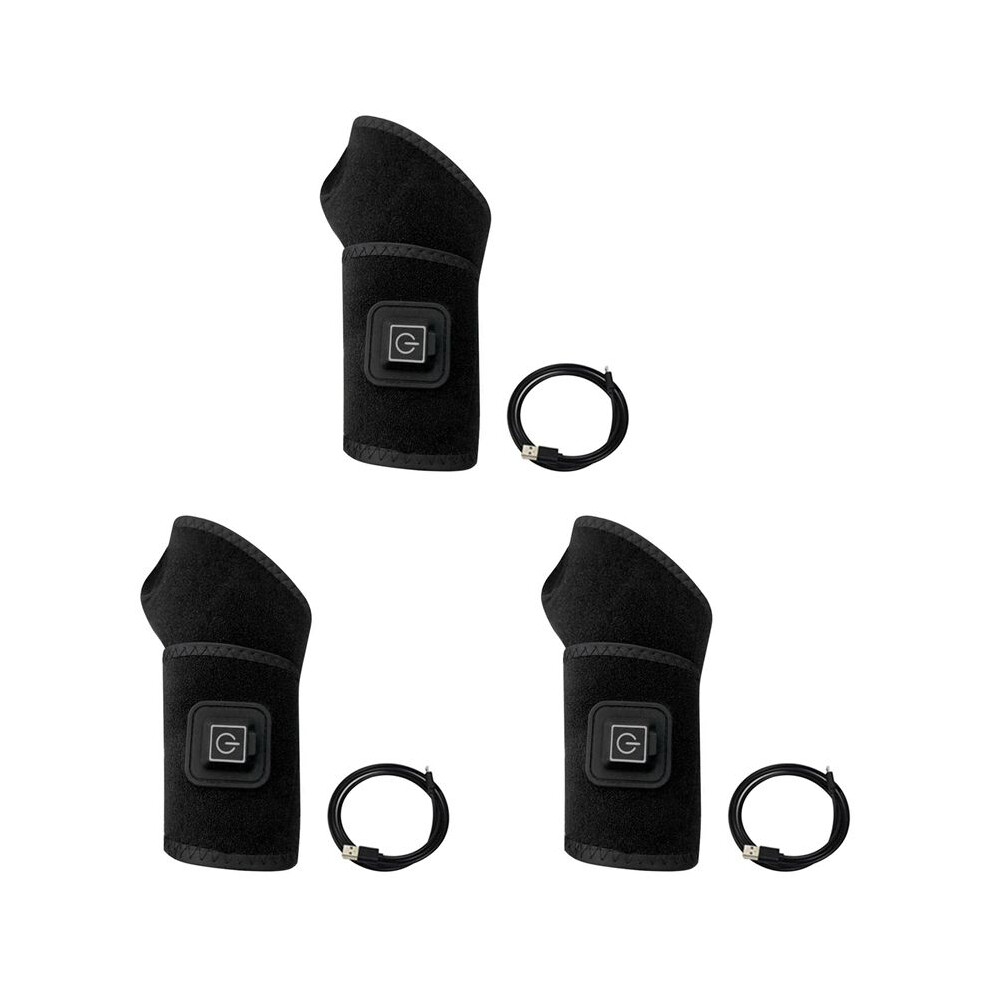 3X Wrist Heated Brace Wrist Warmer Electric Heated Wrap Wrist Heating Pads for Carpal Tunnel Syndrome Arthritis