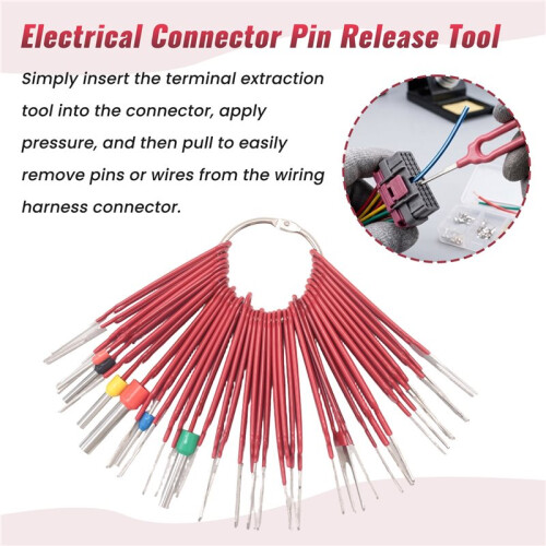 Terminal Removal Tool Kit 39 Pcs, Upgraded Pin Extractor Tool Wire Connector Electrical Pin Removal Tool Pin Tools Set 1