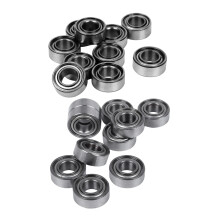 20Pcs Miniature Sealed Metal Shielded Metric Radial Bearing MR105 ZZ - 10pcs 5X10X4MM & 10Pcs 5X11X 4MM