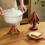5Pcs Handcrafted Bamboos Tabletop Protectors-walnut color 3