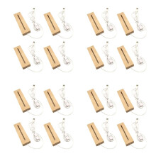 16X Wooden Rectangle Light Base,Wood LED Display Base Pedestal Light Lamp Stand for Acrylic,Crystal,Night Light