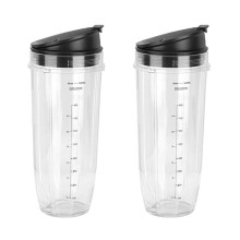 2X 32Oz Replacement Blender Cups with Cup Lid 900Ml Large Capacity for 900W 1000W Blender Juicer