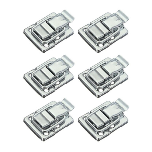 12X Metal Snap Finish Suitcase Suitcase Lock 30X43mm Silver