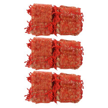 300 Stück 7X9 cm Rose Organza Kordelzug Geschenk Schmuck Taschen Beutel Hochzeit Xmas Party Geschenke Taschen Rot