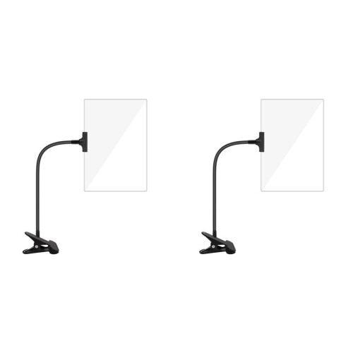 2pcs Lupa 5X com Clipe, Lupa de 6x3,5 Polegadas com Pescoço de Ganso Flexível Ajustável com Braçadeira, Lupa com Clipe