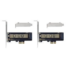 2Pc NVMe PCIe M.2 NGFF SSD to PCIe X1 Adapter Card PCIe X1 to M.2 Card with Bracket