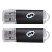 2X 256 MB USB 2.0 Flash U-Disk Schwarz