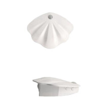 Night Light Motion Sensor Shell Shaped Spotlight Rechargeable Bedroom Corridor Staircase Mural Decorative Light White