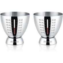 Cocktailmätare för Bartending med Graderade Markeringar 280 G Till 170 G, Shotmätare i Rostfritt Stål, 2-Pack
