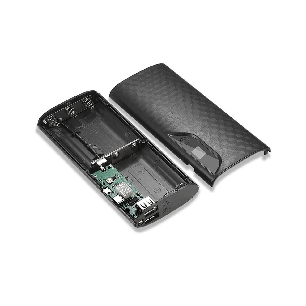 Diy 18650 Battery Power Bank Case Diy Detachable Battery Charger Box For Mobile Phone Power Supply Without Battery Black 4712560763832