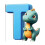 Acryl-Dinosaurier-Alphabet-Anhänger-Set (26 Buchstaben) 1