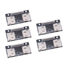 5 Unidades de Adaptadores de Tarjeta TF Dual A CE/ZIF/SSD con Conexión Antiinterferencias para PC, NAS, Grabadora CCTV, Cámara de Salpicadero