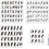 Conjunto de estênceis de letras e números PET de AZ e 0 a 9, 4 estilos 1