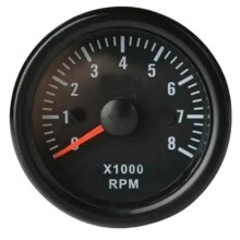 A40Z-52MM Elektrische Toerenteller 0-8000 RPM 2 Inch Toerenteller voor 2 3 4 5 6 Cilinder Benzinemotoren Auto Boot