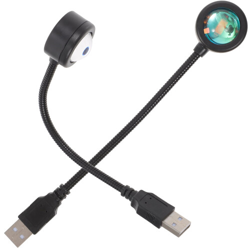 Luminária de projeção de pôr do sol com USB – Preta