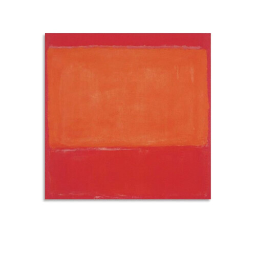 Εκτύπωση σε καμβά Mark Rothko Ώχρα και Κόκκινο σε κόκκινο καμβά 60x60εκ.