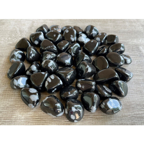 Snowflake Obsidian Tumbled Stones 0.75-1 inch