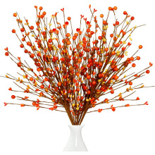 Künstliche Herbstbeerenstiele, 40 cm, 2er-/4er-/6er-Packung